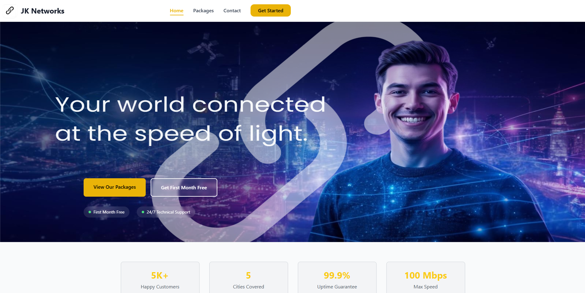 JK Networks: ISP Website